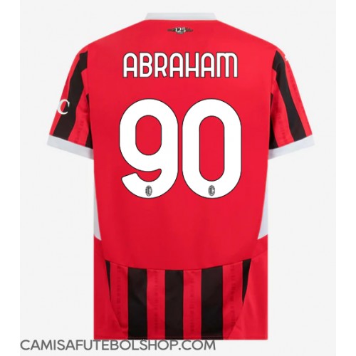 Camisa de time de futebol AC Milan Tammy Abraham #90 Replicas 1º Equipamento 2024-25 Manga Curta